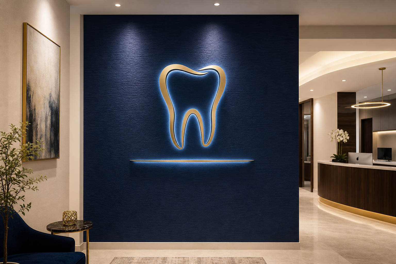 Clinic brand wall design