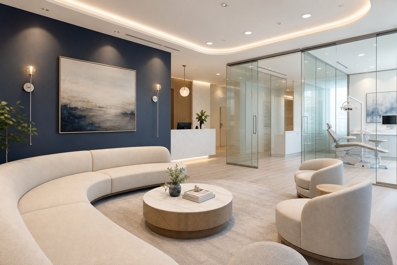 Dental clinic waiting lounge
